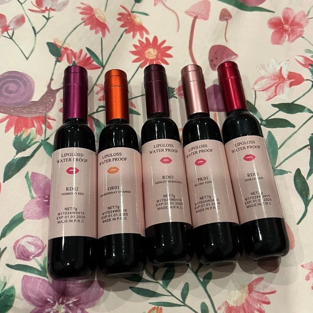 Wine Lip Tints Set of 5 Fun Bright Colors